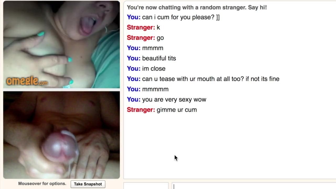 Cute omegle girl shows tits cumshot images