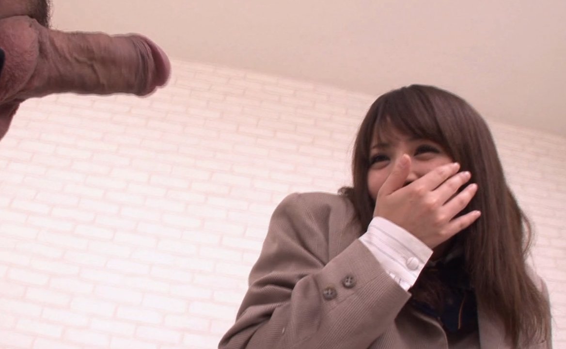 Japanese innocent Teacher sees such a big penis for the first time.. pic
