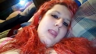 Redhead pigtails play with pussy with a dildo - negrofloripa