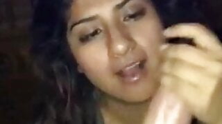 Indian Suck Big White Cock with facial