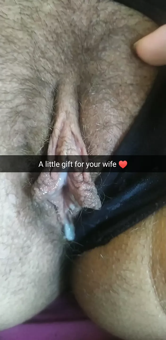 Stranger cums on my wifes pussy! She brings this home afterwards!