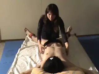 Asian mistress tickling male slave - Excellent porn
