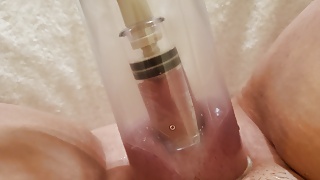 Clit Pump Inside Penis Pump Jerking Squirting Mistress Gina