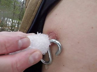 Free sex mms videos - Playing with snow on pierced nipples: 6 mm hook