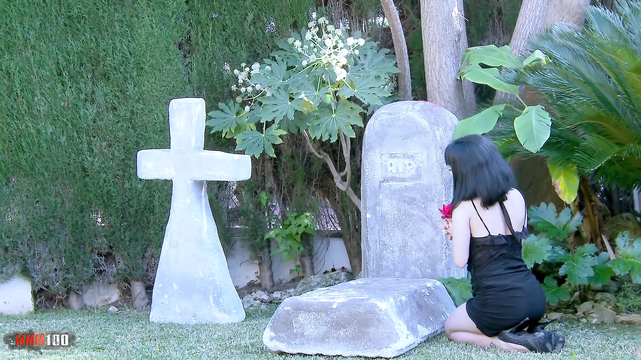 Ugly Bitch Widow Fucked on Husbands Grave