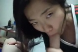 Asian GF Blowing Thick Cock