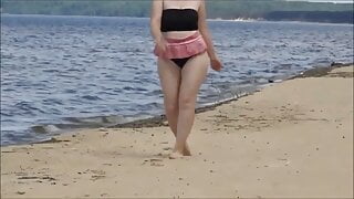 My Mini skirt on the beach