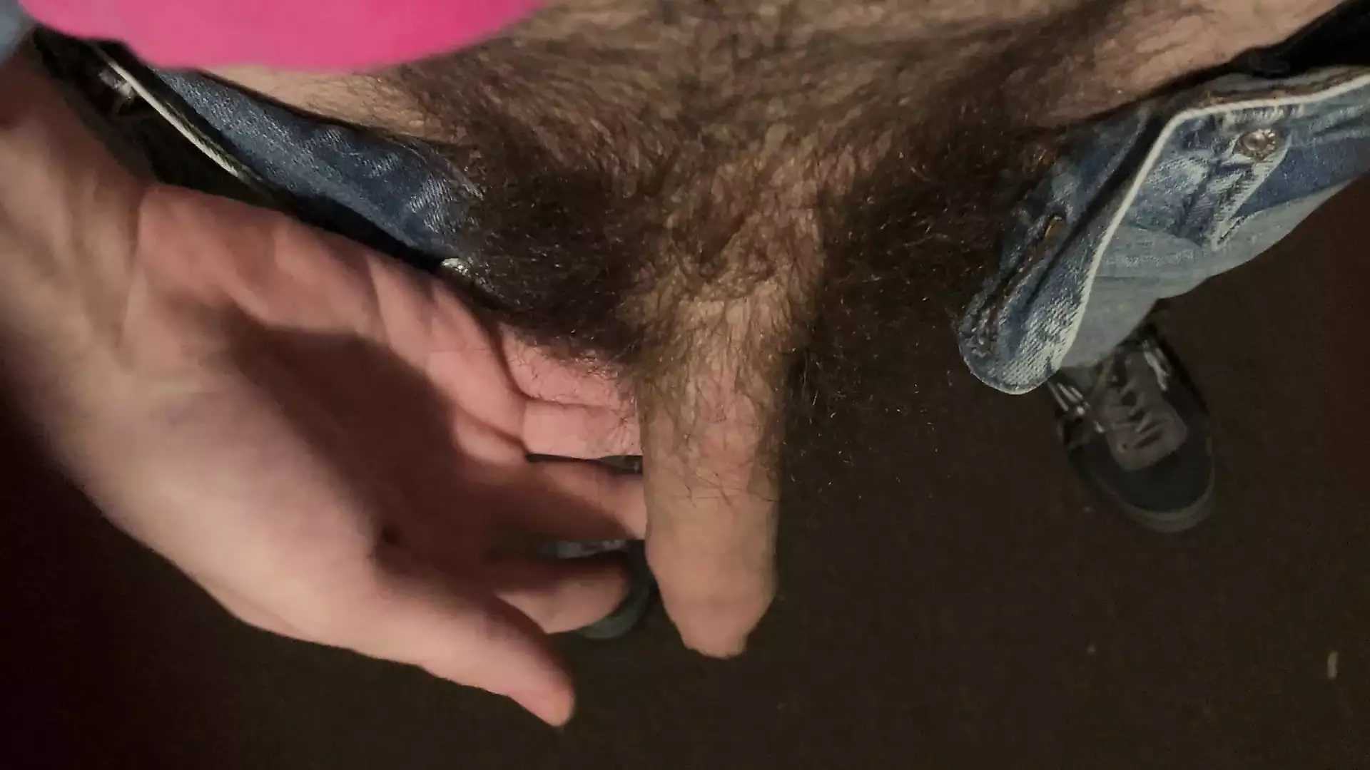Unzipping Jeans To Whip Out My Very Hairy Limp Uncut Wiener picture