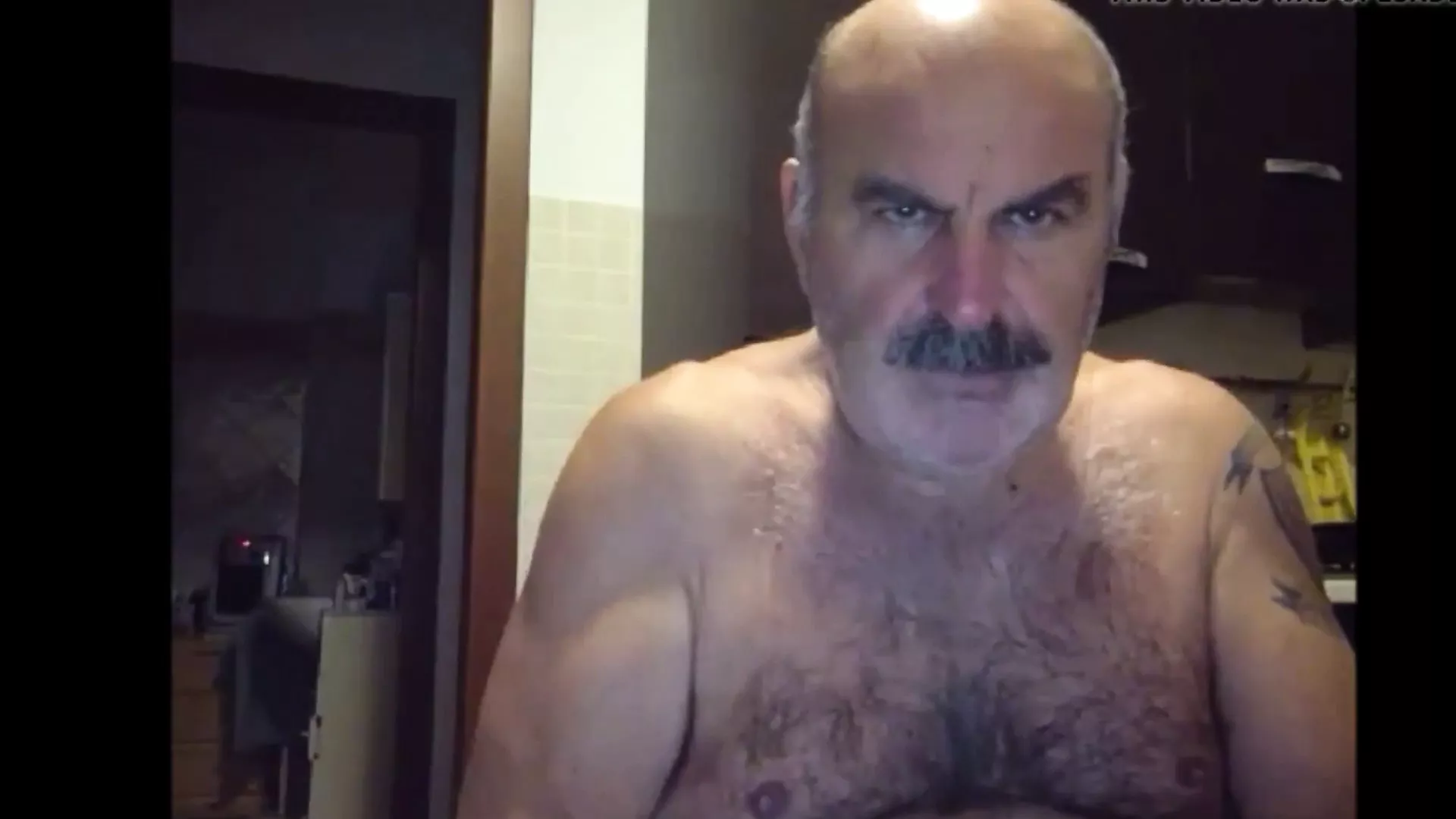 Moustached Hairy Arab Daddy Jerking
