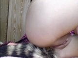 Tiny tit girl ass to mouth and foxtail