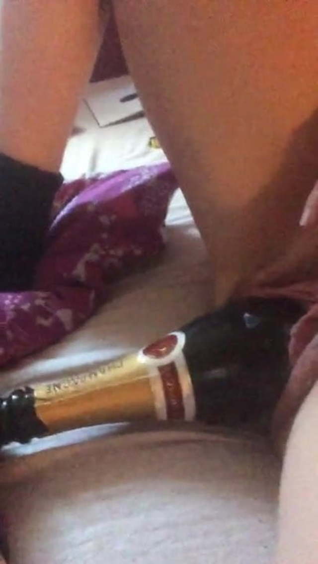 Champagne Bottle In Pussy