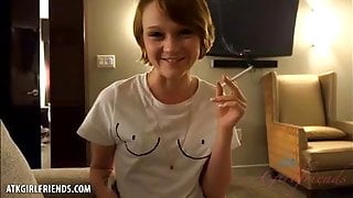 Petite Lucy Valentine fills her mouth with your cum (POV Sty