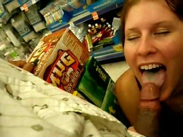 Exciting blowjob in supermarket, free porn dd
