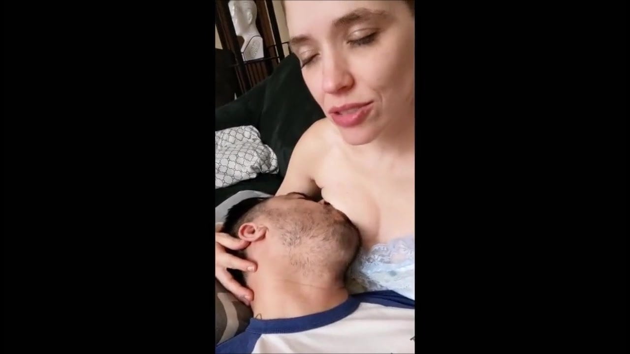 wife feeds husband cum