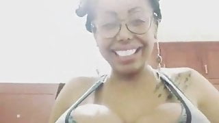 Arlen Afrodita shows her huge fake tits and fake nipples