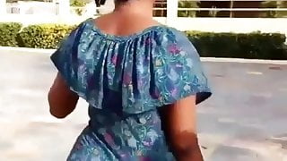 African fat booty beauty in dress