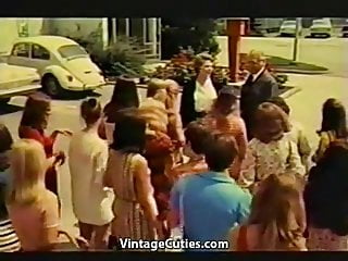 Bus vintage volkswagen - Lovers get caught on the bus 1970s vintage