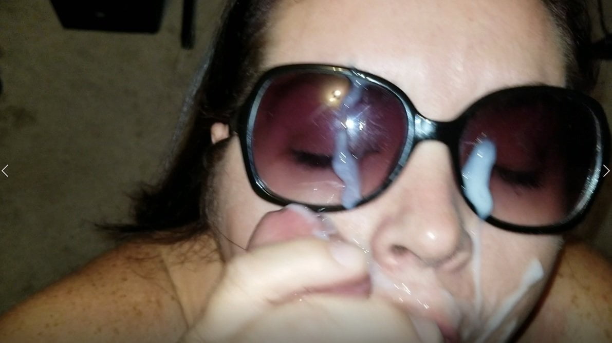 Sexy BBW sucks in sunglasses and gets cum covered (Preview) Porn Photo Hd
