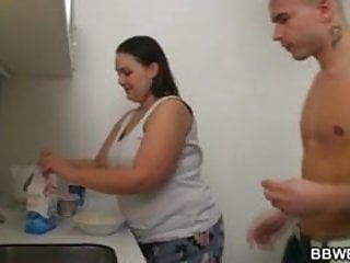 Adult ice cream party - Fat chick and her dude play with ice-cream and fuck
