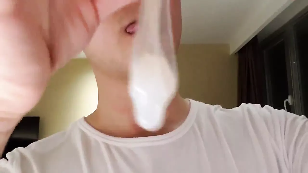 Asian Condom Drinking - Eat My Cum Filled Condom Bro, Gay Muscle Hunk Cum Porn 38 | xHamster