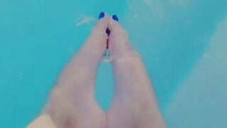 short clip Wet feet water play toes soles and nature