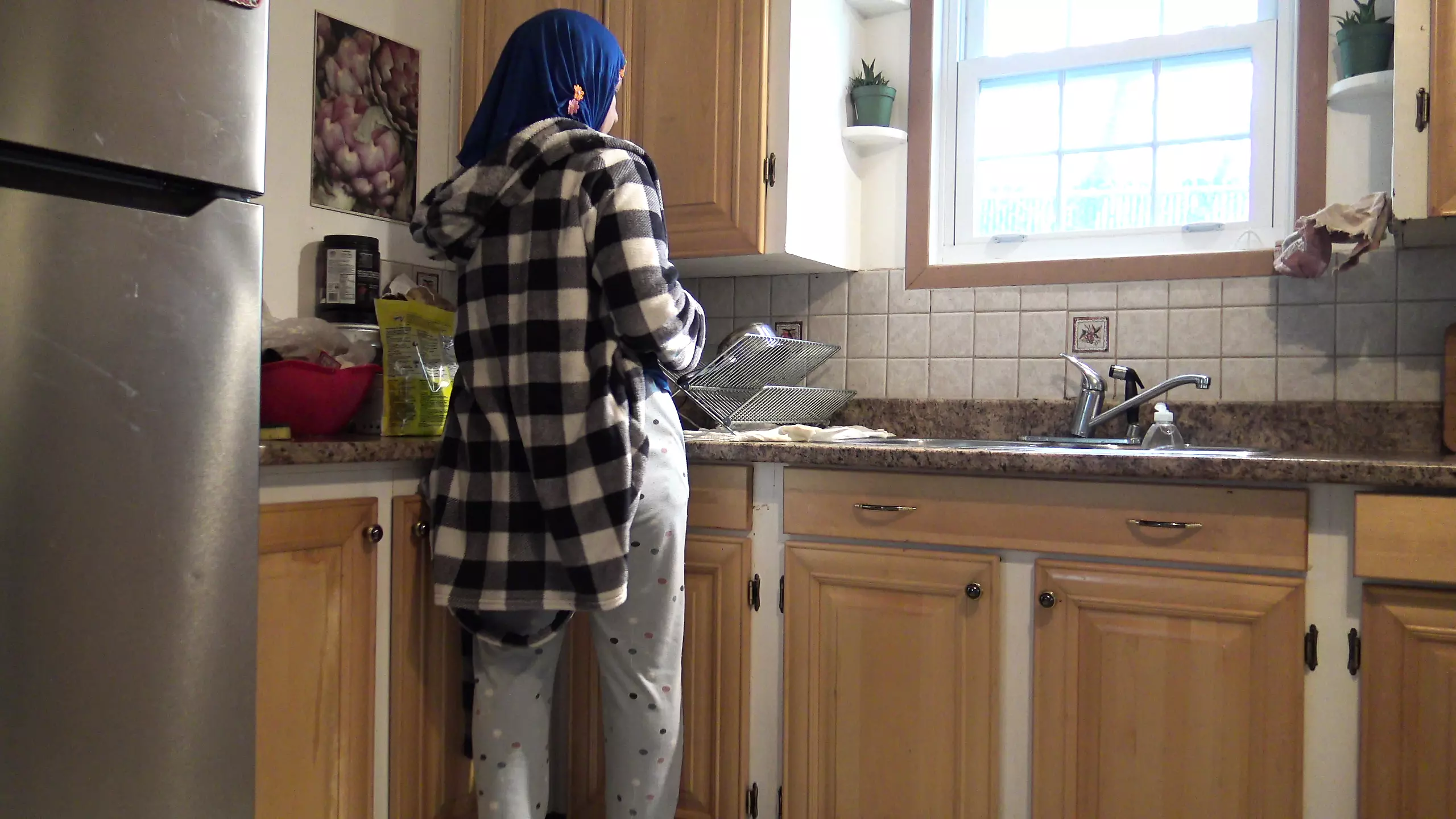 Syrian Housewife Gets Creampied By German Husband In The Kitchen image photo