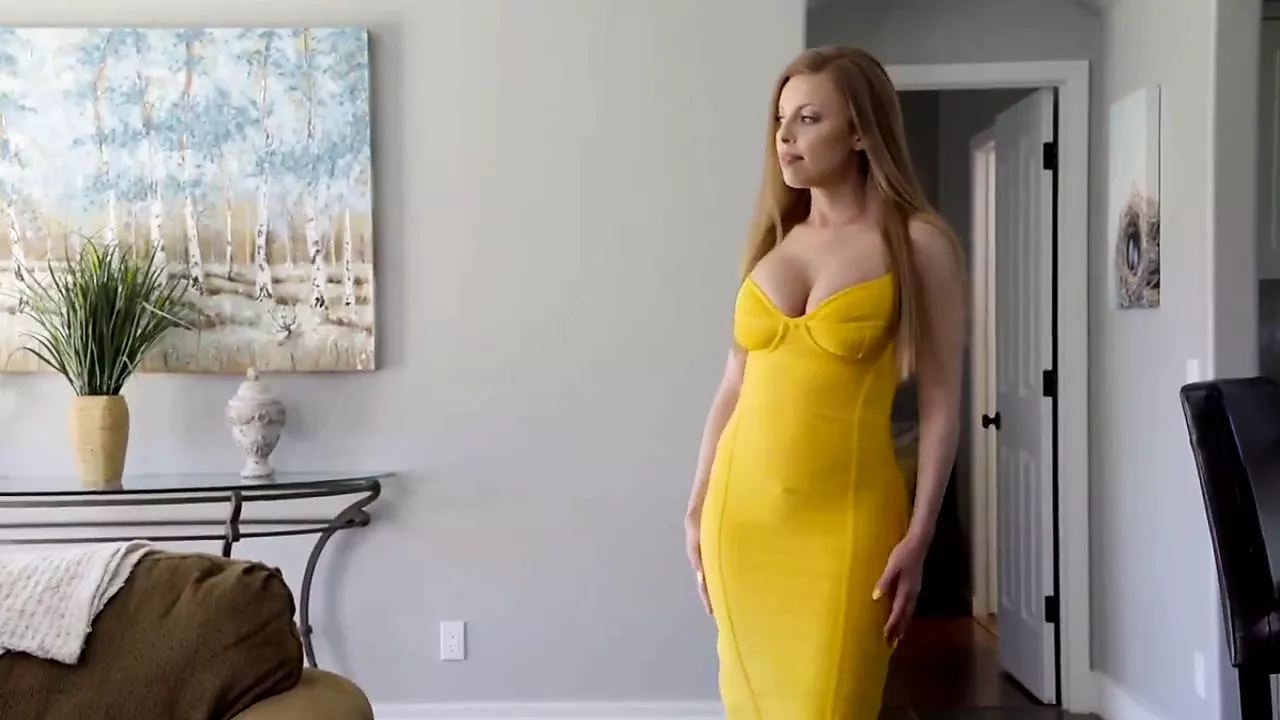 Girl in Yellow Dress Fucks Friend While Parents Home photo pic