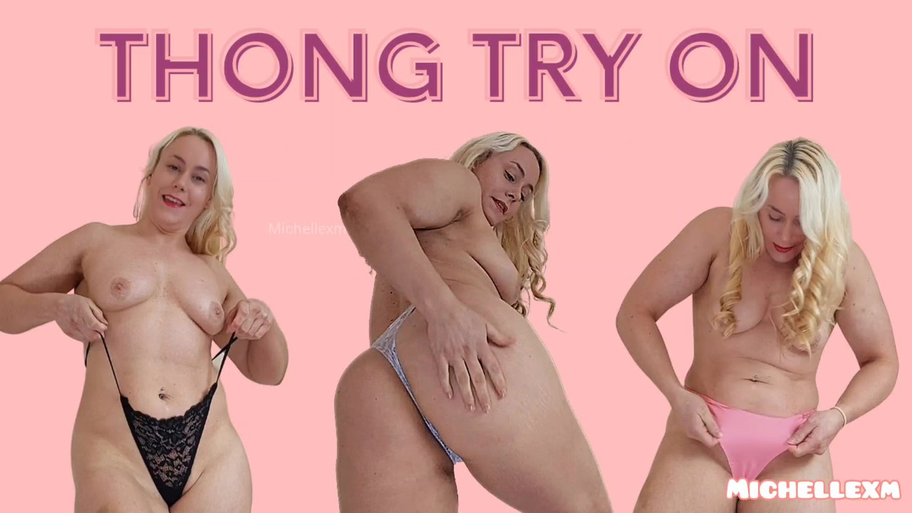 PAWG milf thong try on haul picture