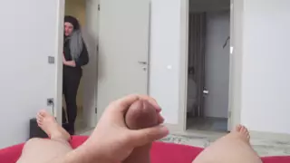 Caught Jacking Off By Maid