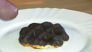 Liege waffle with cream