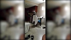 Wife caught nude changing in hotel room