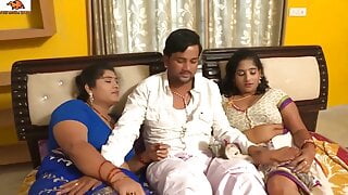 desi telugu sisters Pavitra and Bargavi have sex with old boss