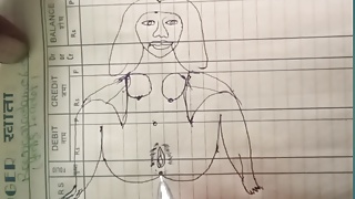 Arts drawing with the help of a pencil while having sex