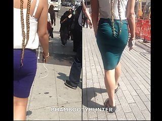 Teen candid skirt - Same sexy candid teen booty, two different skirts
