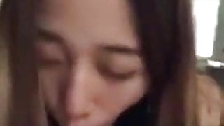 Chinese girlfriend loves to suck cock and get cum in mouth