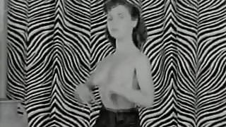 Naked Brunette Dances for Audience (1950s Vintage)