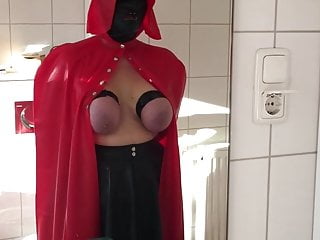 Lg ux280 latex cover - New latex cape covers tied tits