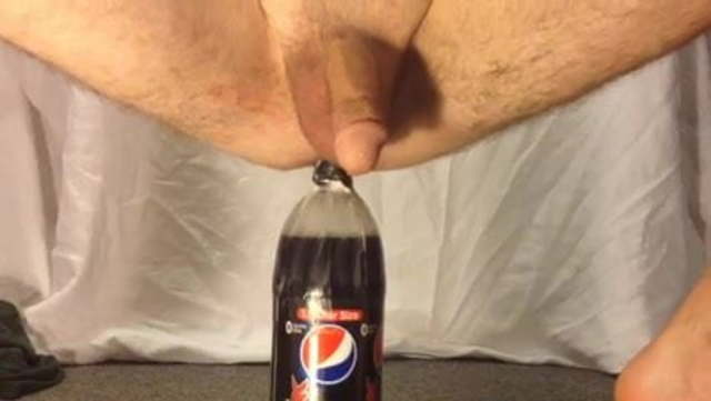 Anal bottle insertion and self fucking