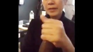 Ms Yan, Asian maid sucking BBC at work to earn her money shot
