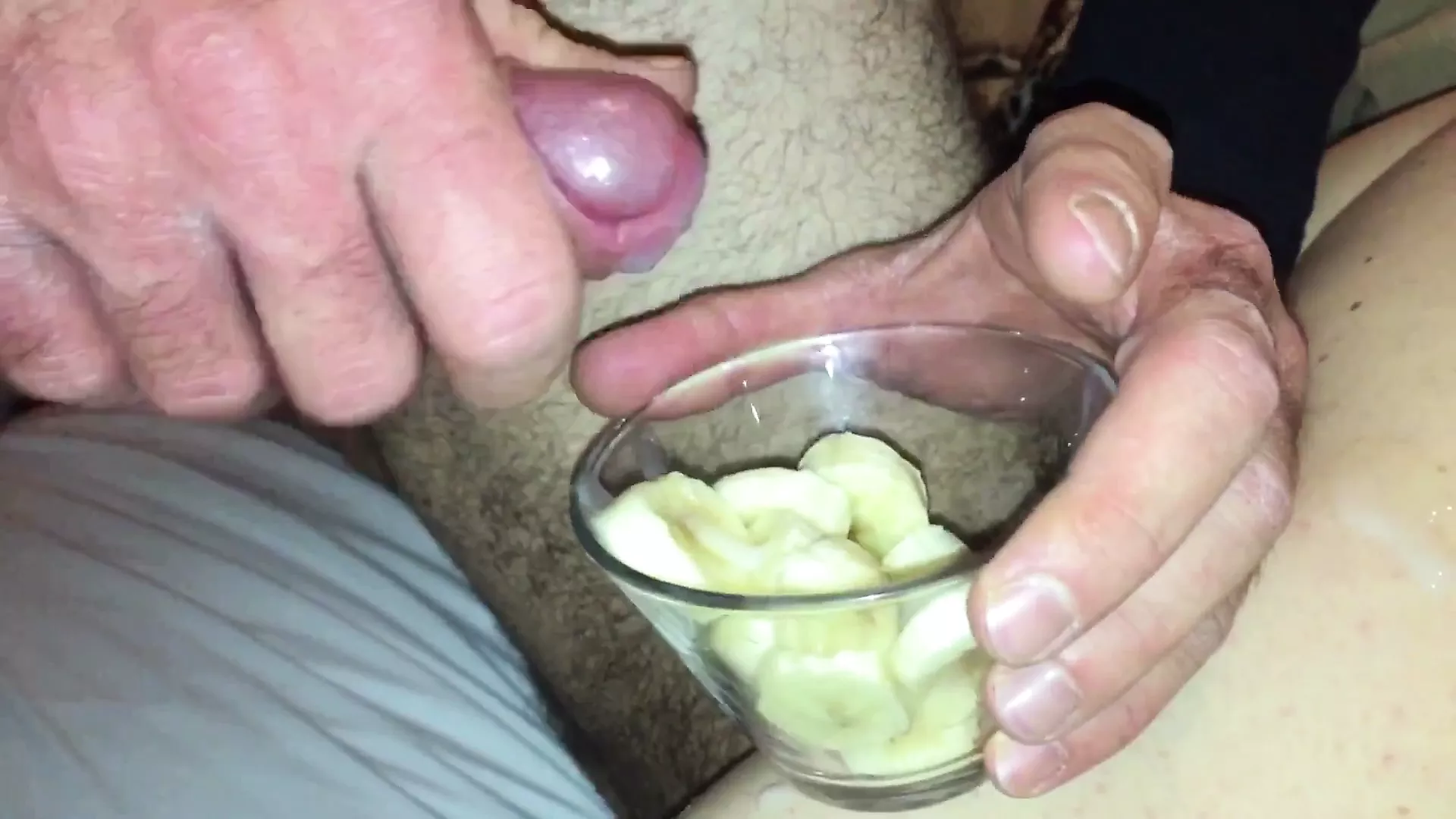 cum on food real amateur mouth