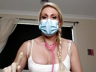 Medical penis milking - Preview milked by doctor mommy medical fetish surgical mask