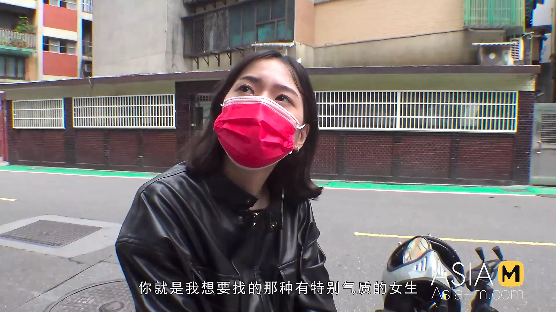 ModelMedia Asia - Picking Up A Motorcycle Girl On The Street photo