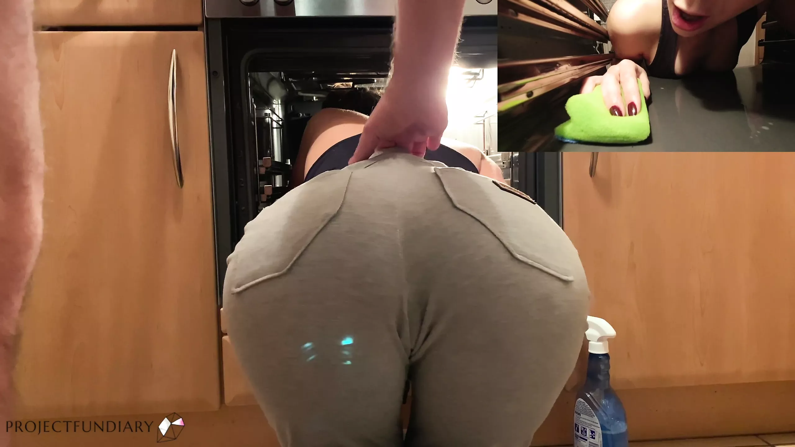 helpless teen fucked in her ass while cleaning the kitchen photo