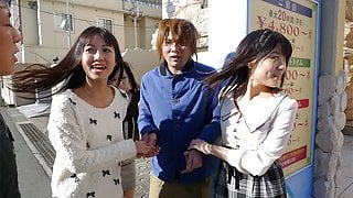 Japanese gal, Kotomi Asakura shares a guy with friends, unce