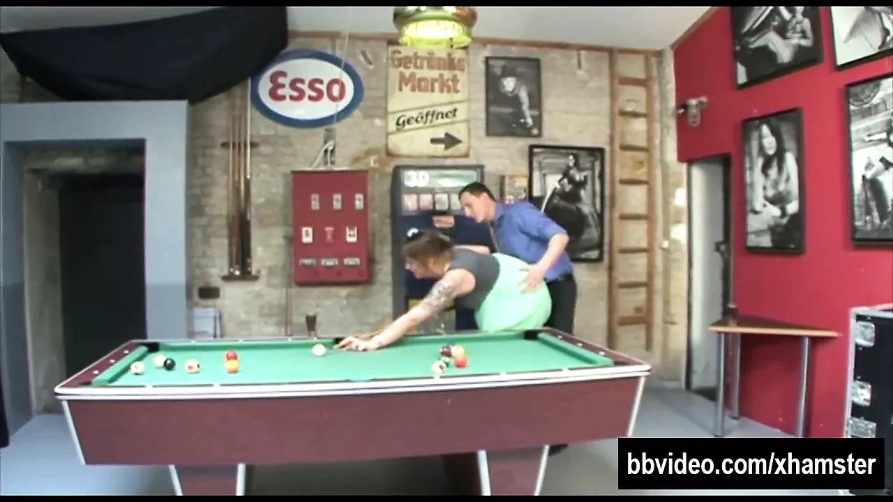 Busty german milf fuck on billiard table