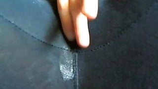 playing with clit through pants NON NUDE