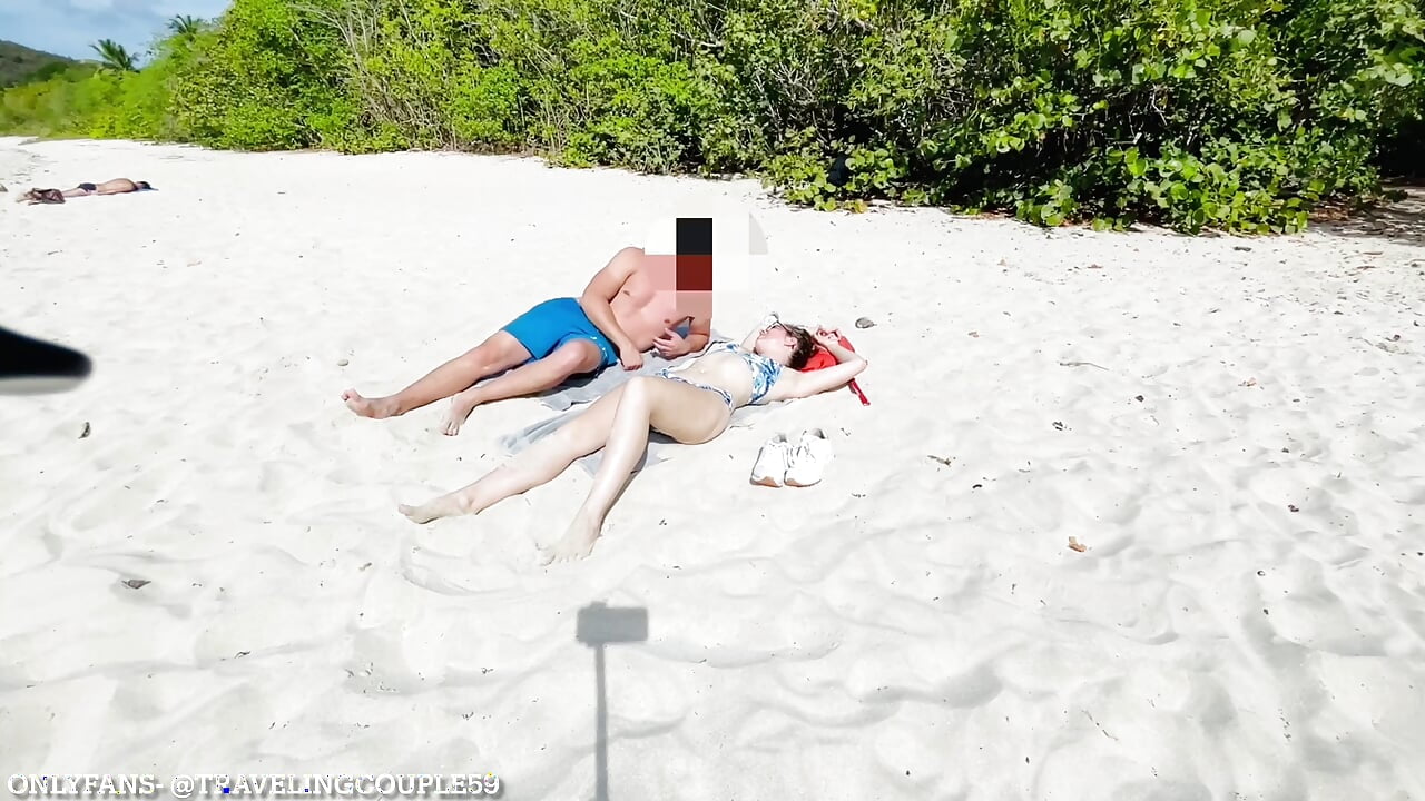 filming wife on beach fuck stranger