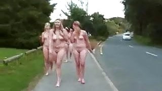 Girls get naked in public for World Nude Day