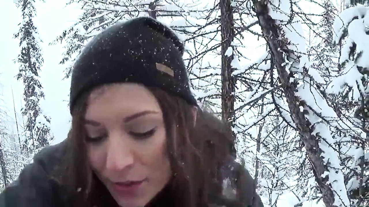 amateur blowjob in the snow