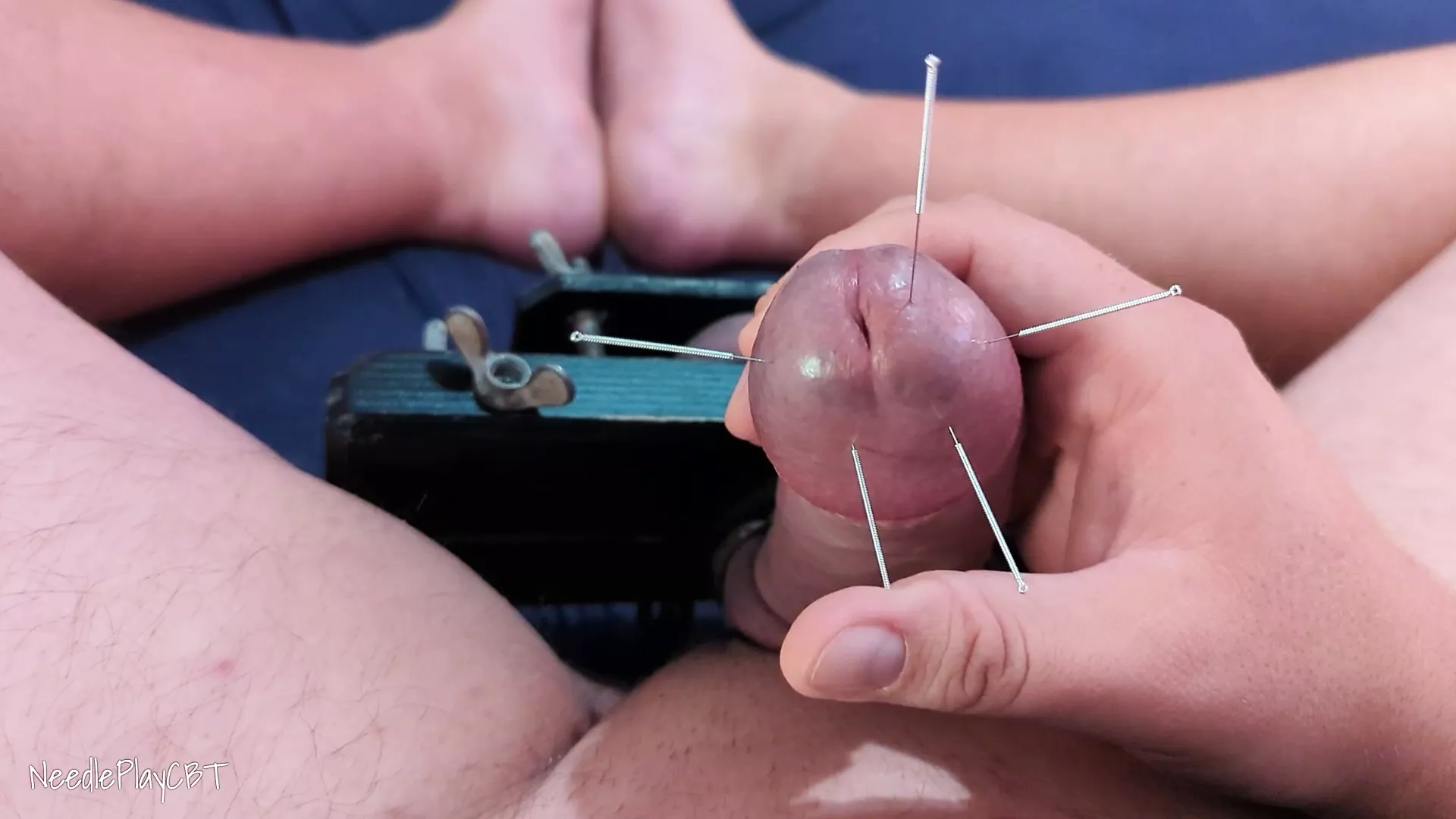 amateur femdom needle testicle slave